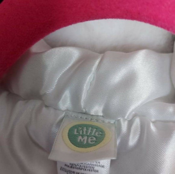 Little me 18m white and black polka dot faux fur jacket - Picture 4 of 5